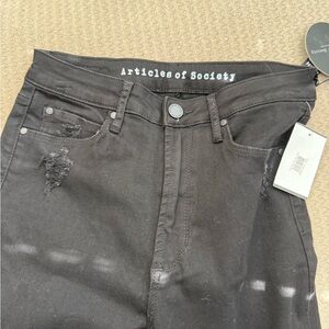 Articles Of Society Black Distressed Skinny Jeans
